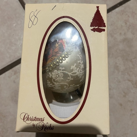 Mint Christmas Krebs Masters on Silk Glass Collector Ornament 1988 - Picture 2 of 4